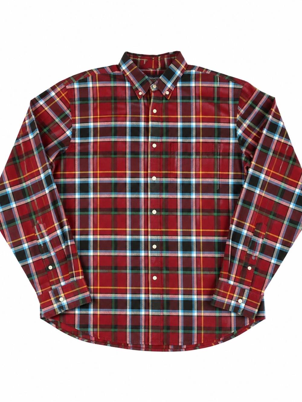 Old Navy Red Plaid Long-Sleeve Button-Down Shirt XXL NWT
